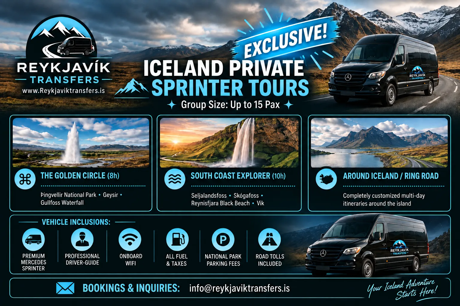 Iceland Private Sprinter Tours